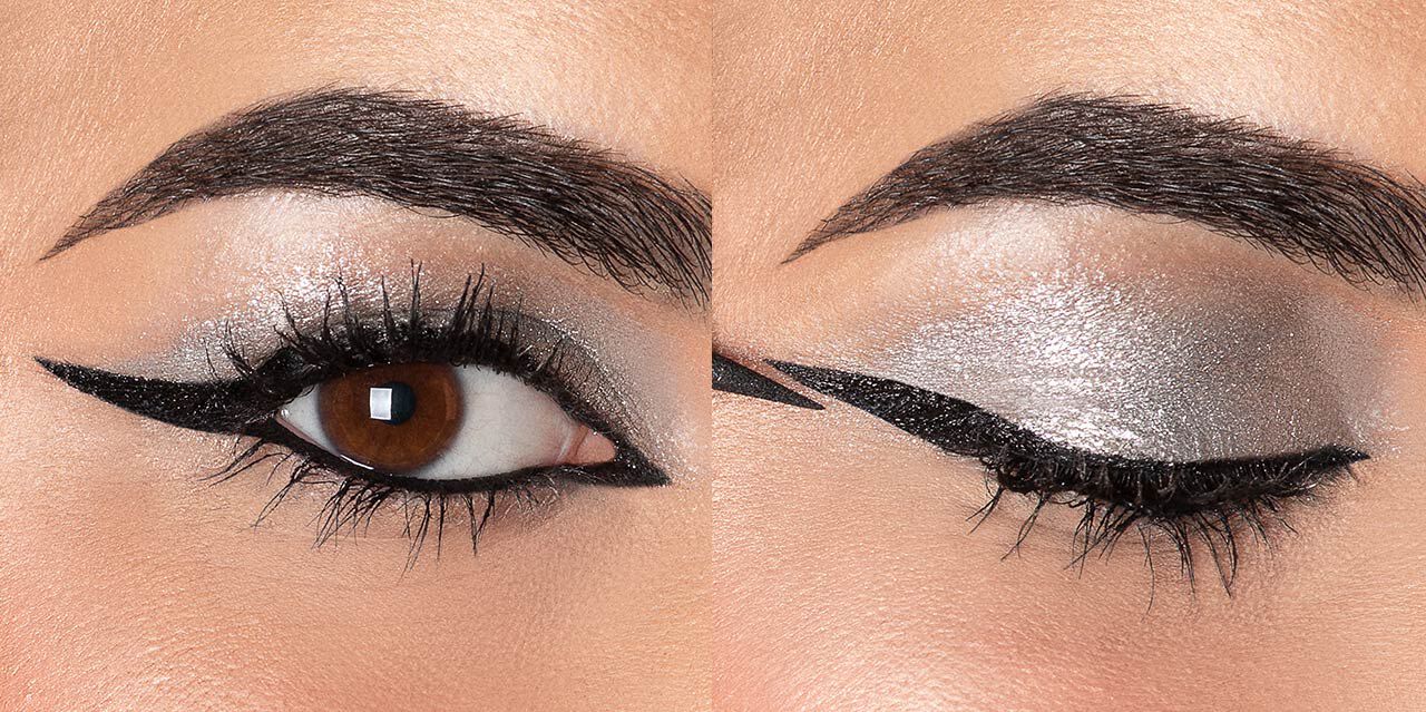 How to Create a Silver Smokey Eye with Winged Eyeliner Lanc me